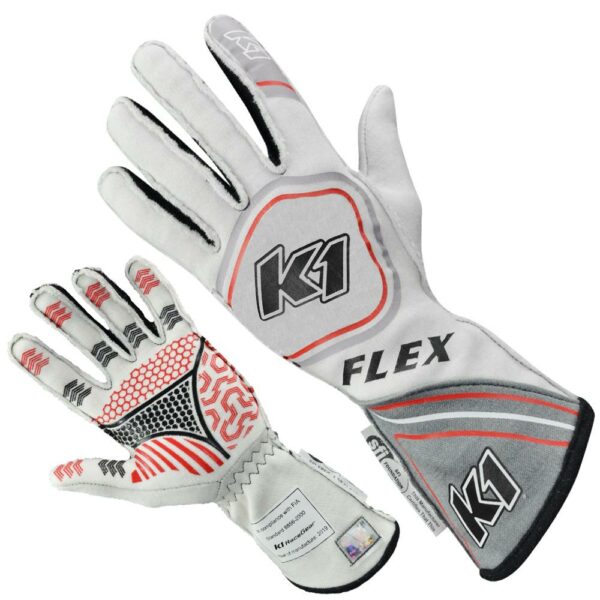 K1 RaceGear Flex Glove White 23-FLX-GW